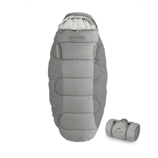 Спальный мешок Naturehike Oval PS300 220х95 см, серый NH20MSD03-PS300GFEUAN2M правая